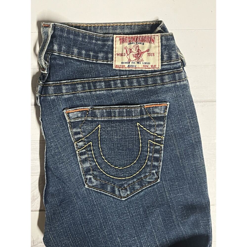 True Religion Bootcut Blue Denim Johnny Jeans Size 29‎ x 26 Blue Womens L… - Picture 5 of 11